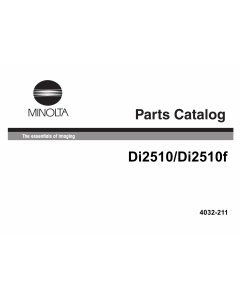 Konica-Minolta MINOLTA Di2510 Di2510f Parts Manual