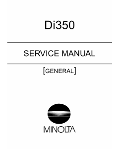 Konica-Minolta MINOLTA Di350 GENERAL Service Manual