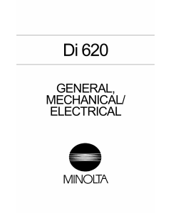 Konica-Minolta MINOLTA Di620 GENERAL Service Manual
