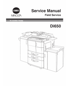 Konica-Minolta MINOLTA Di650 FIELD-SERVICE Service Manual