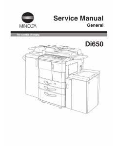 Konica-Minolta MINOLTA Di650 GENERAL Service Manual