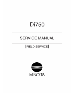 Konica-Minolta MINOLTA Di750 FIELD-SERVICE Service Manual