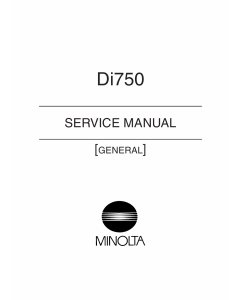 Konica-Minolta MINOLTA Di750 GENERAL Service Manual