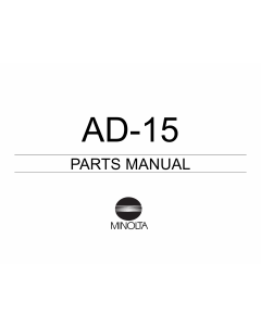 Konica-Minolta Options AD-15 Parts Manual