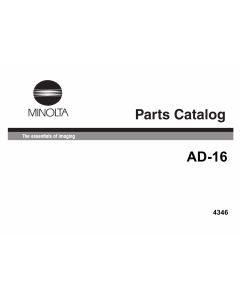 Konica-Minolta Options AD-16 Parts Manual