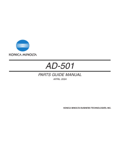 Konica-Minolta Options AD-501 Parts Manual