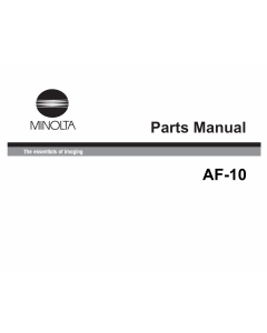 Konica-Minolta Options AF-10 Parts Manual