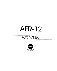 Konica-Minolta Options AFR-12 Parts Manual