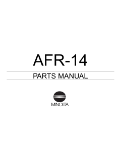 Konica-Minolta Options AFR-14 Parts Manual