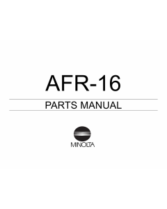 Konica-Minolta Options AFR-16 Parts Manual