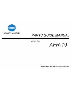Konica-Minolta Options AFR-19 Parts Manual