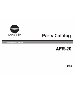 Konica-Minolta Options AFR-20 Parts Manual