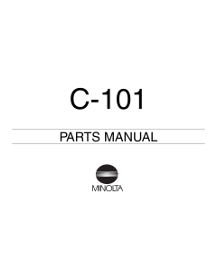Konica-Minolta Options C-101 Parts Manual