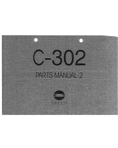 Konica-Minolta Options C-302 Parts Manual