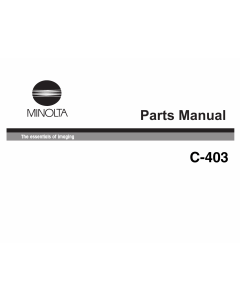 Konica-Minolta Options C-403 Parts Manual