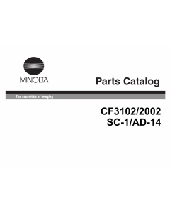 Konica-Minolta Options CF3102 CF2002 SC-1 AD-14 Parts Manual