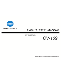 Konica-Minolta Options CV-109 Parts Manual