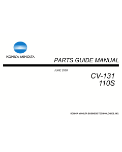 Konica-Minolta Options CV-131 110S Parts Manual