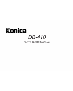 Konica-Minolta Options DB-410 Parts Manual