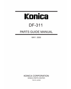 Konica-Minolta Options DF-311 Parts Manual