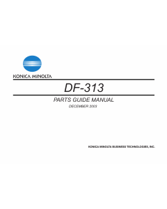 Konica-Minolta Options DF-313 Parts Manual