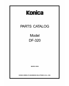 Konica-Minolta Options DF-320 Parts Manual