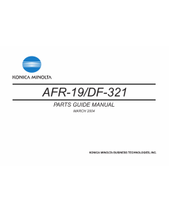 Konica-Minolta Options DF-321 AFR-19 Parts Manual