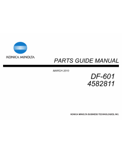 Konica-Minolta Options DF-601 4582811 Parts Manual