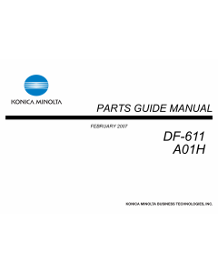 Konica-Minolta Options DF-611 A01H Parts Manual
