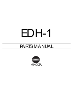 Konica-Minolta Options EDH-1 Parts Manual