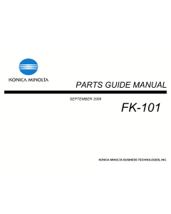 Konica-Minolta Options FK-101 Parts Manual