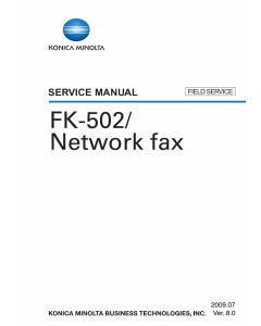 Konica-Minolta Options FK-502 FIELD-SERVICE Service Manual