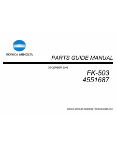 Konica-Minolta Options FK-503 4551687 Parts Manual