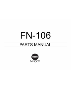 Konica-Minolta Options FN-106 Parts Manual
