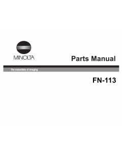 Konica-Minolta Options FN-113 Parts Manual