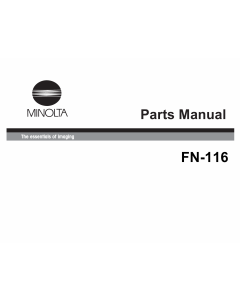 Konica-Minolta Options FN-116 Parts Manual