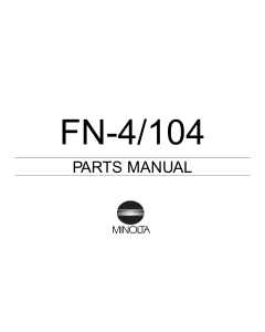 Konica-Minolta Options FN-4 104 Parts Manual