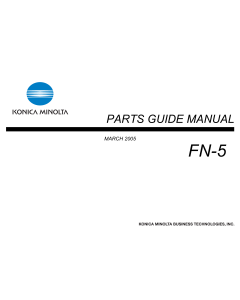 Konica-Minolta Options FN-5 Parts Manual
