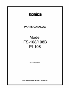 Konica-Minolta Options FS-108 FS 108B Parts Manual