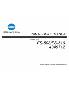 Konica-Minolta Options FS-508 FS-510 4349317 Parts Manual