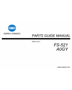 Konica-Minolta Options FS-521 A0GY Parts Manual