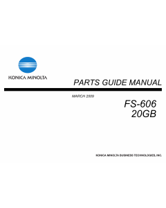 Konica-Minolta Options FS-606 20GB Parts Manual