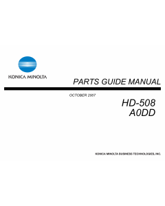 Konica-Minolta Options HD-508 A0DD Parts Manual
