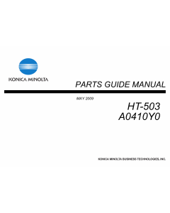 Konica-Minolta Options HT-503 A0410Y0 Parts Manual