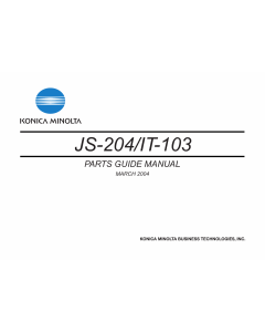 Konica-Minolta Options JS-204 IT-103 Parts Manual
