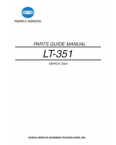 Konica-Minolta Options LT-315 Parts Manual