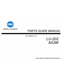 Konica-Minolta Options LU-202 A03W Parts Manual