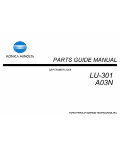 Konica-Minolta Options LU-301 A03N Parts Manual