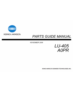 Konica-Minolta Options LU-405 A0PR Parts Manual