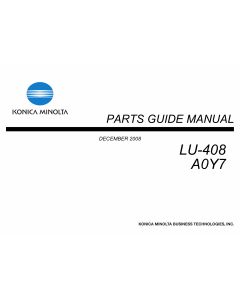 Konica-Minolta Options LU-408 A0Y7 Parts Manual